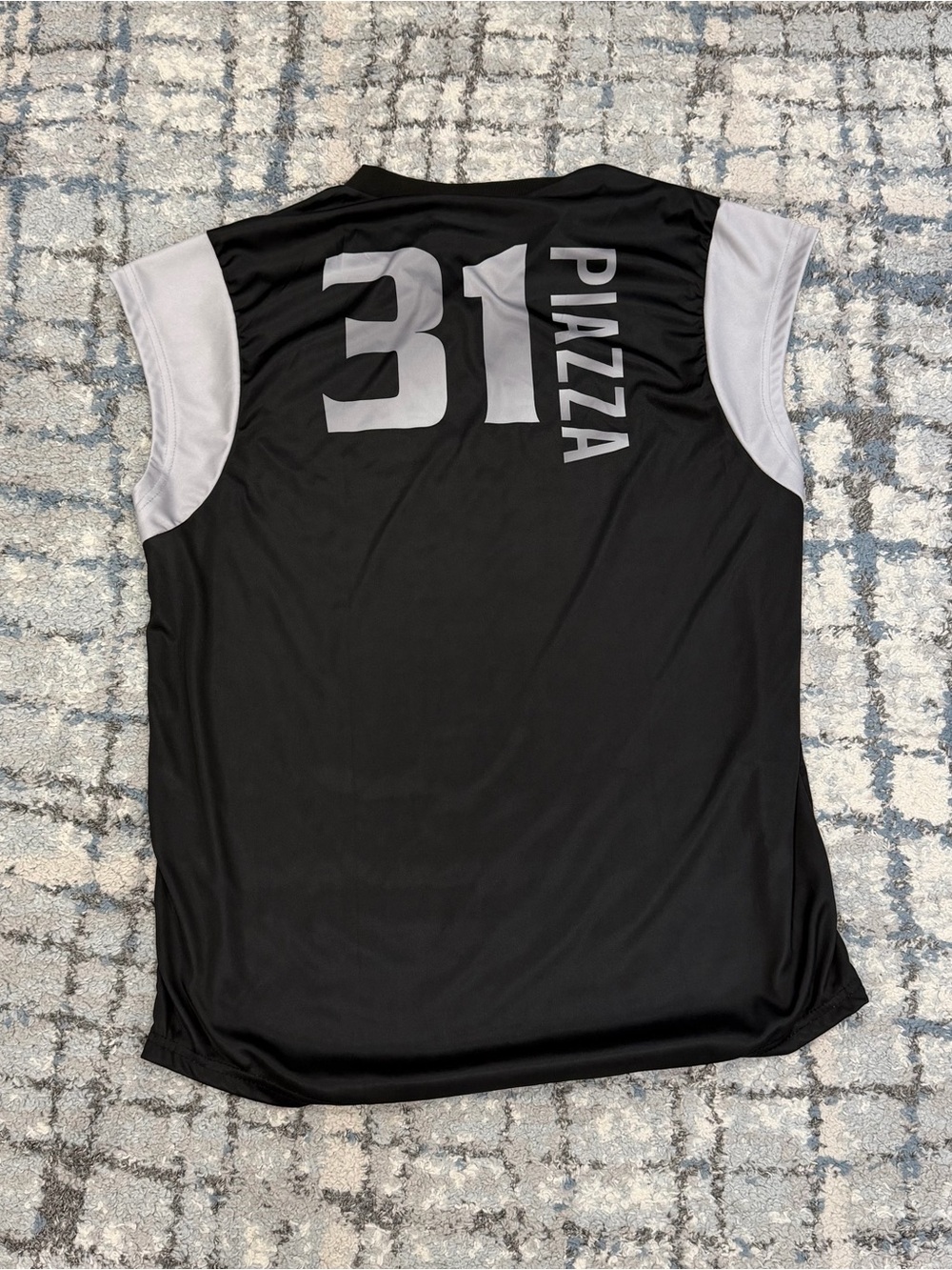 New York Mets Mike Piazza Mercury Mets Black SGA  Promotional Jersey Men's L